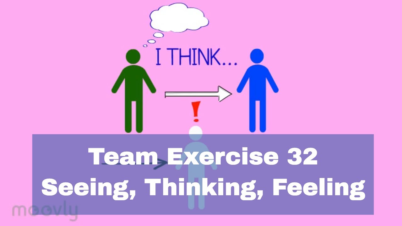 Think or thinking exercises. Communication exercise. Team building activities. Thinking or feeling. Team Feed back.